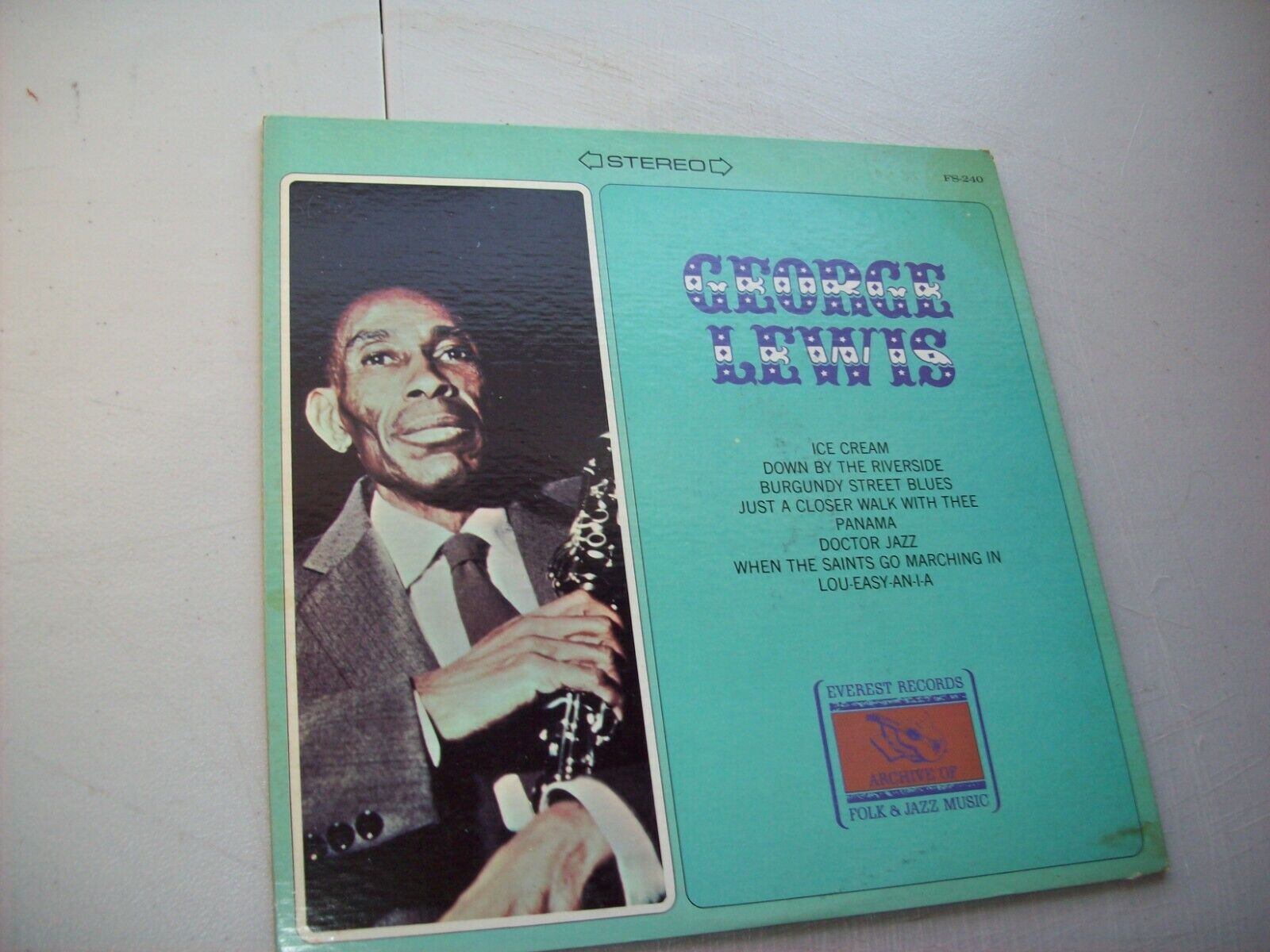 George Lewis self titled vinyl LP record Everest Records FS-240 NM