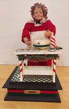 Vintage Holiday Creations Mrs Santa Claus Baking Cookies Music Christmas Candle picture