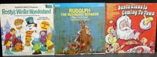 Vintage Christmas Vinyl Record Album Childrens Lot Santa Rudolph and Frosty picture