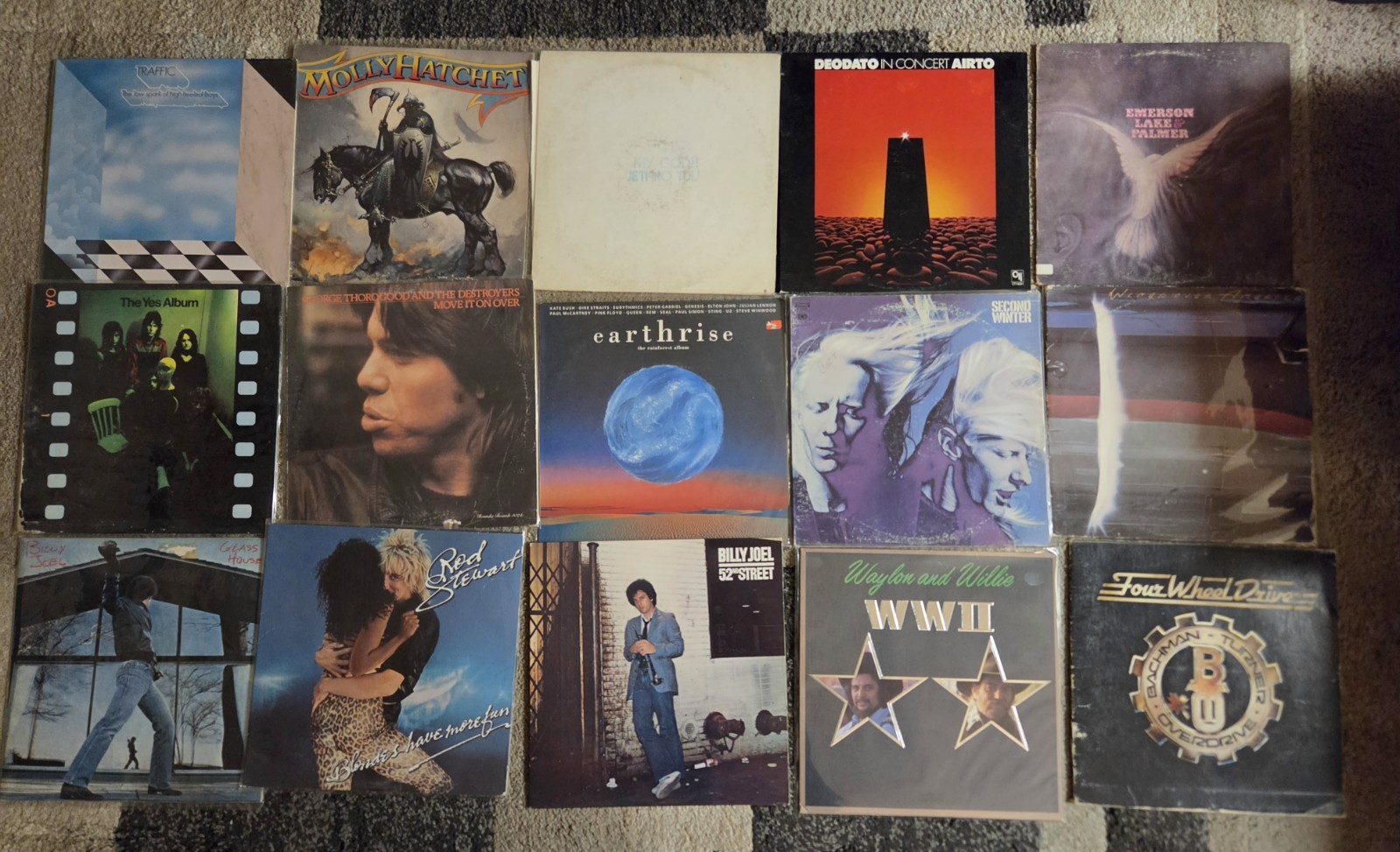 100 Classic Rock Vinyl LP Records Collection Album Lot Van Halen Yes Beck VG /+