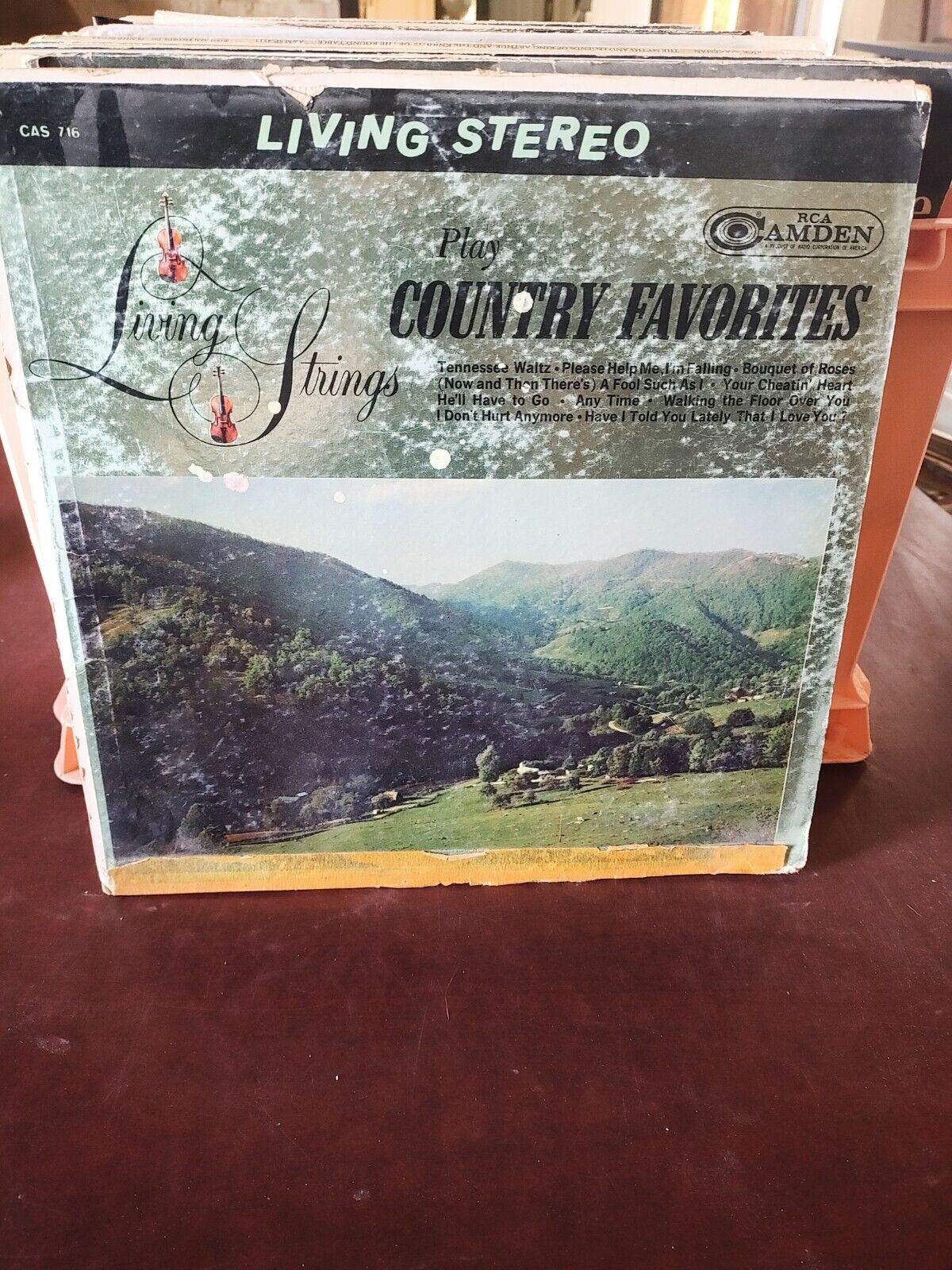 Living Strings Play Country Favorites Album LP Vinyl RCA Camden Records 1962