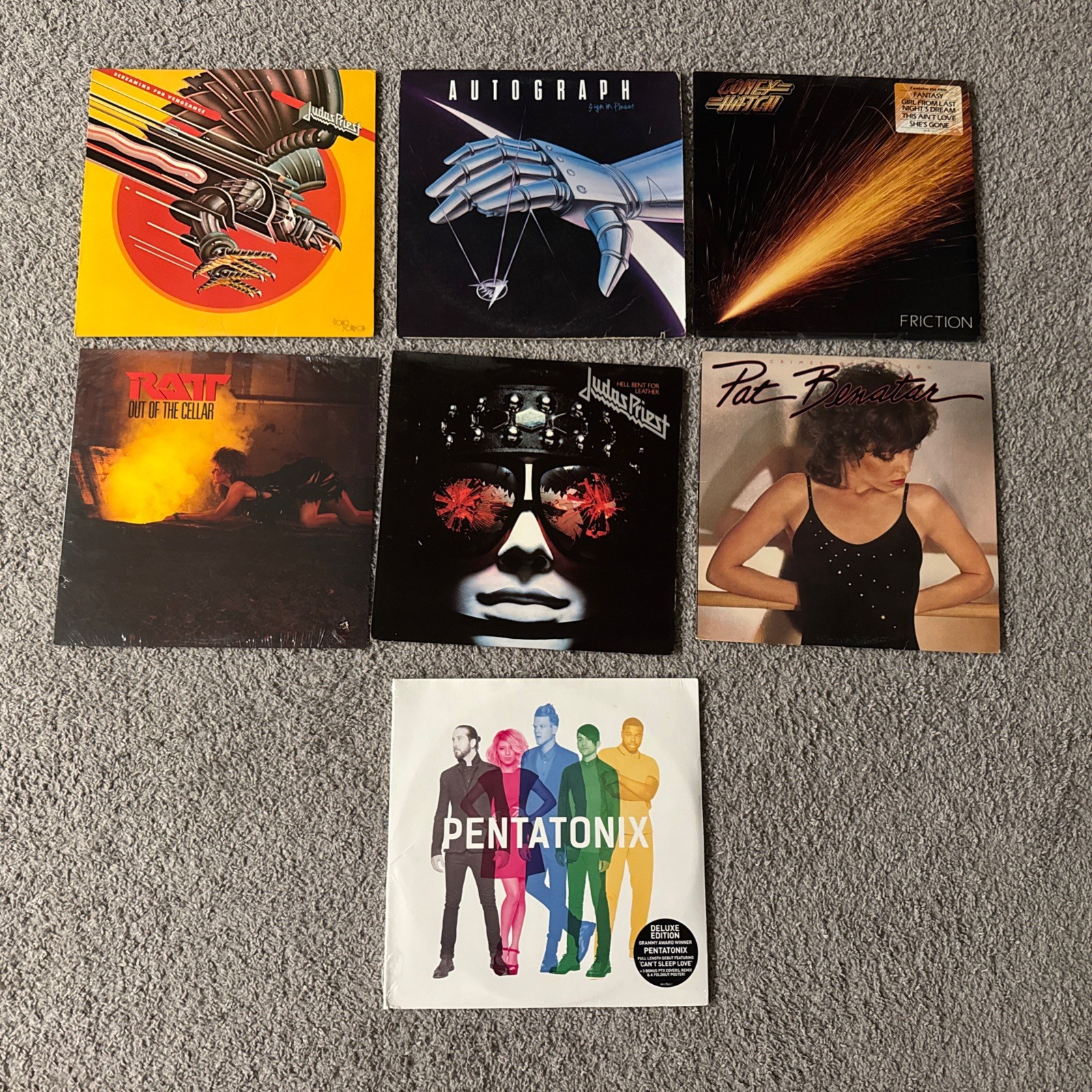 Vinyl Bundle Pentatonix Pat Benatar Judas Priest Autograph Coney Hatch RATT