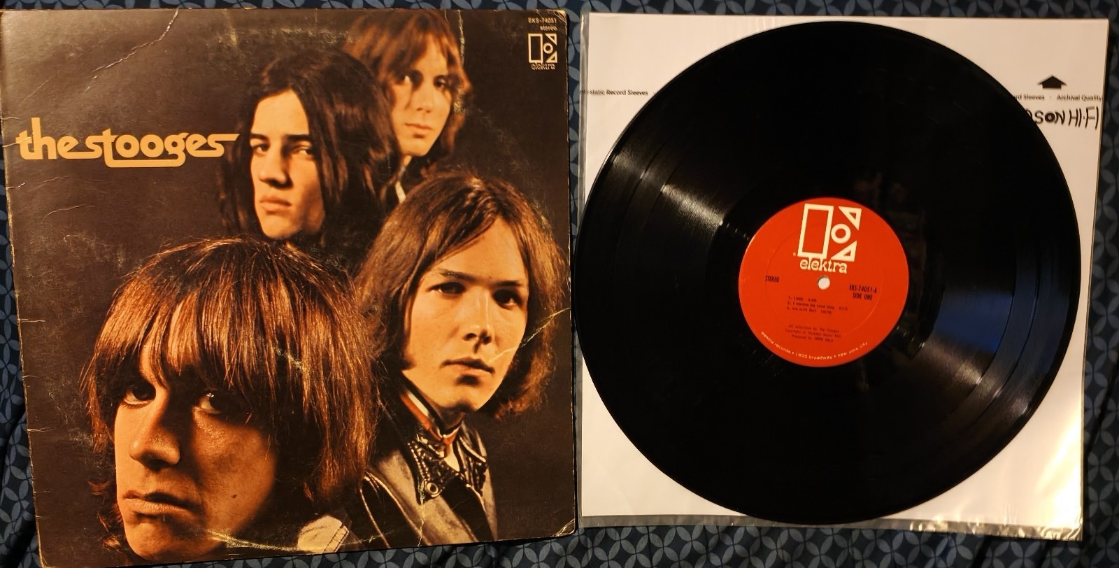 OG PRESS The Stooges 1969 Vinyl LP Eks 74051 1st Press No Name Self Titled
