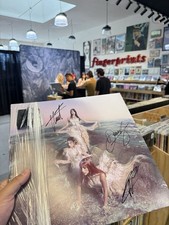 The Warning SIGNED on Cover Everything’s Falling Feather Colored Vinyl picture