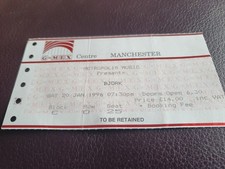 Bjork at G MEX CENTRE MANCHESTER 20th JAN 1996 Concert Gig Ticket Stub picture