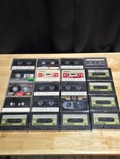 Lot of 20 Vintage Cassette Tapes with Cases – Mixed Brands & Lengths – Retro Aud picture