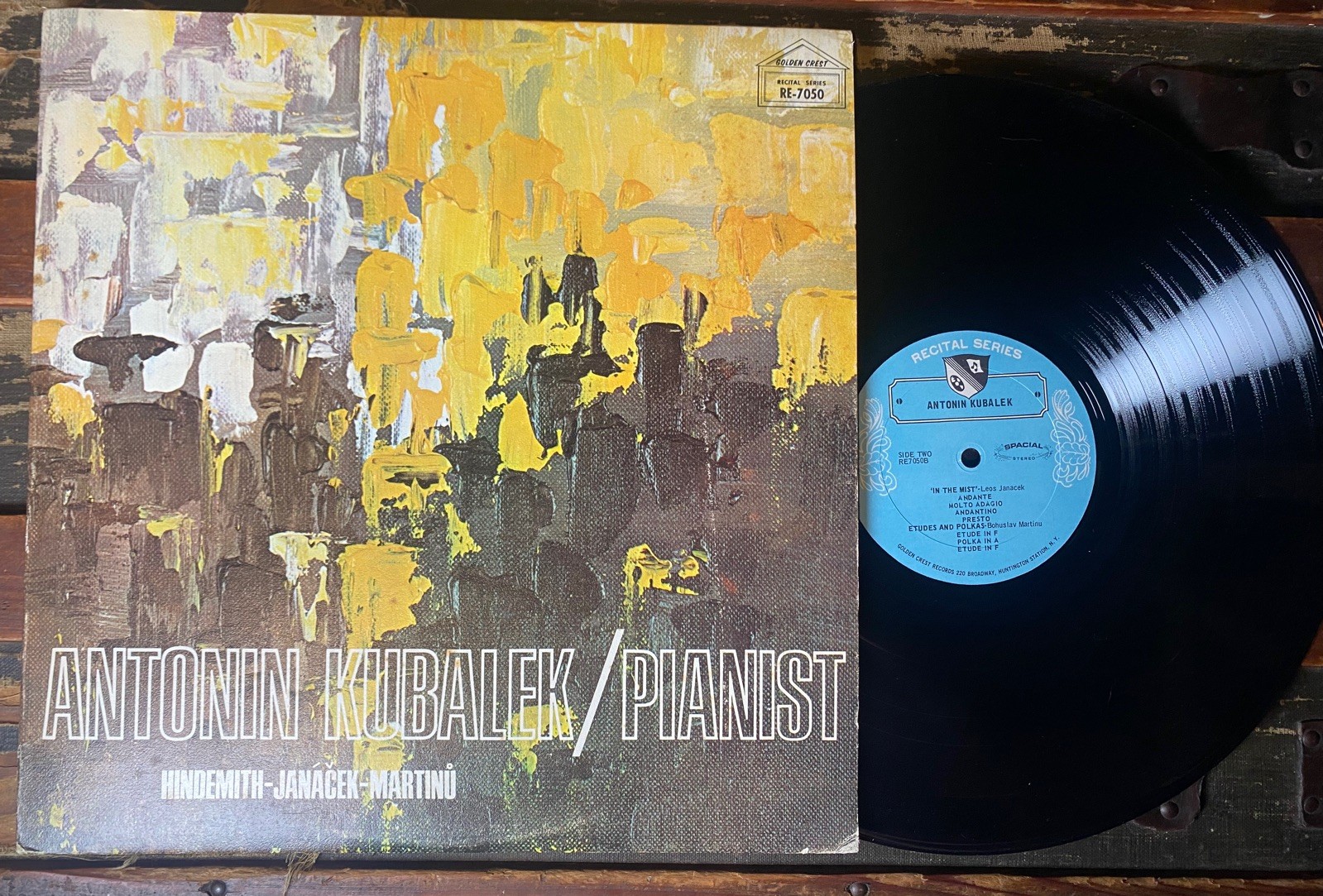 Antonin Kubalek, Piano vinyl LP  - Hindemith / Janacek / Martinu VG+