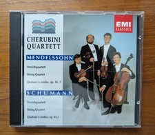 CHERUBINI QUARTET Mendelssohn Schumann String Quartets EMI Classics Germany 1991 picture