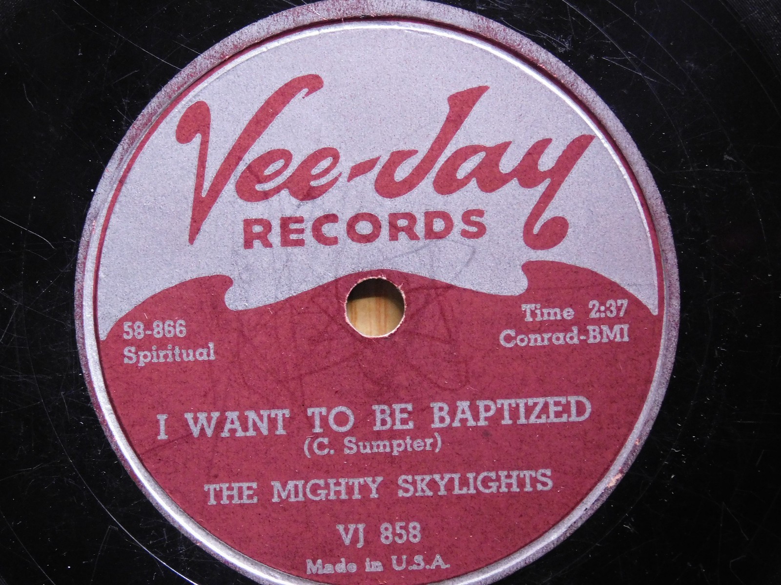 The Mighty Skylights Black Male Gospel 78 Want To Be Baptized bw If Jesus Came