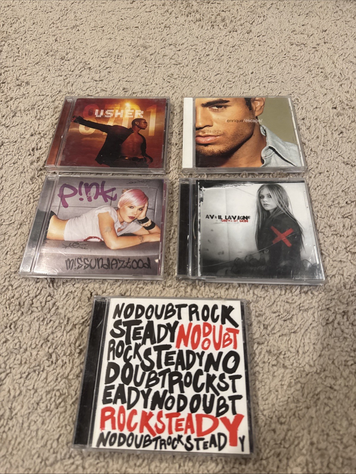 Usher 8701, Pink Missundaztood, Enrique Iglesias Escape, Avril Lavigne 5 CD Lot