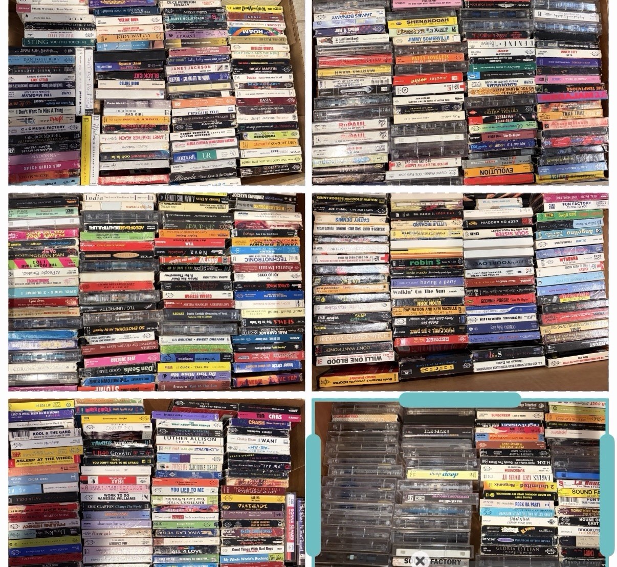 Huge Lot of 520 Vintage Cassette Tapes Mostly Singles Vintage Media Music