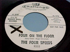 THE FOUR SPEEDS - PROMO - FOUR ON THE FLOOR/CHEATER SLICKS - NM VINYL & EX AUDIO picture