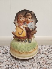 Chadwick Miller Sankyo Music Box Rotating Rain Drops Keep Falling Vintage EUC picture