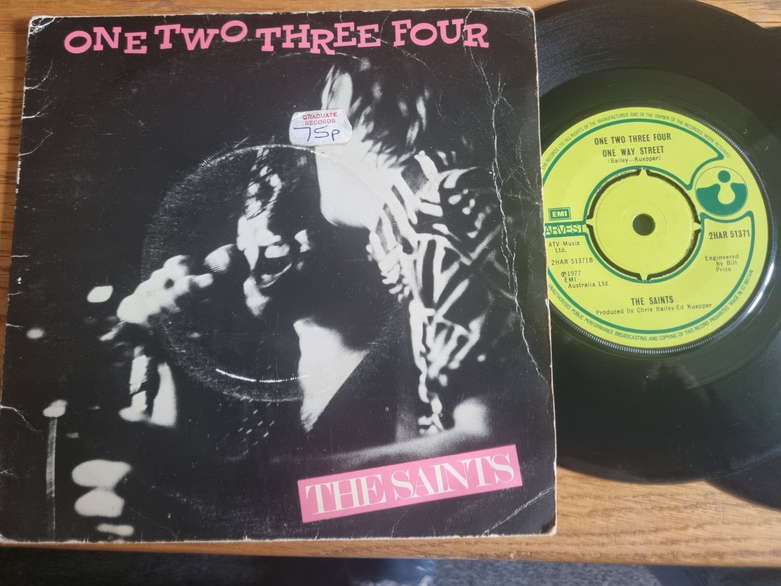 The Saints – One Two Three Four 1977 Harvest 2 HAR 5137 Double 7” Punk