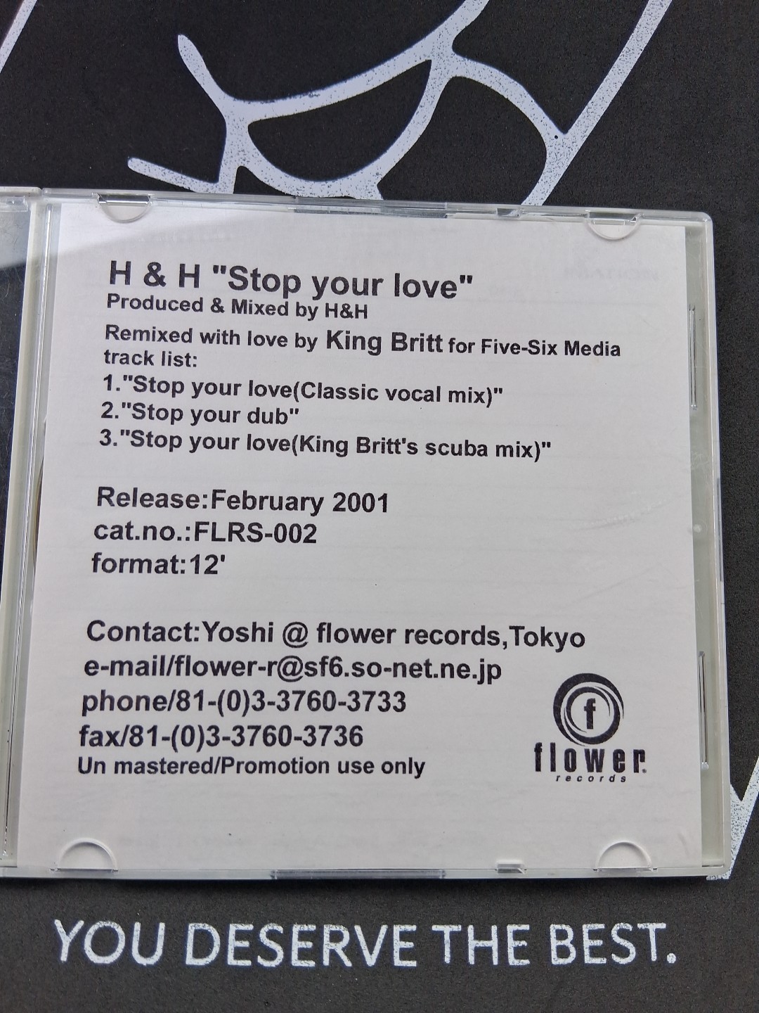 CD UnMastered Promo H&H - Stop Your Love, KING Britt REMIX Tokyo 2001 Very Rare 