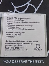 CD UnMastered Promo H&H - Stop Your Love, KING Britt REMIX Tokyo 2001 Very Rare  picture