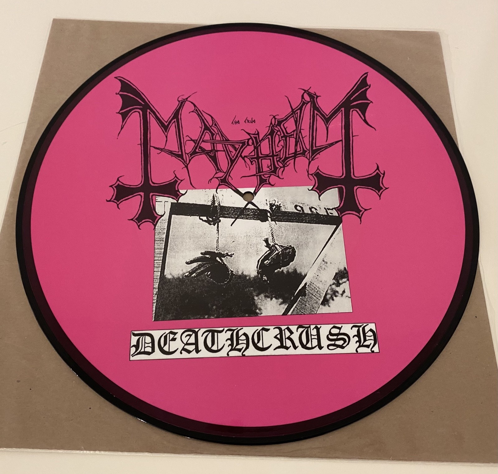 MAYHEM Deathcrush Picture Disk 1st press Pink Numbered 1998 Darkthrone Norway