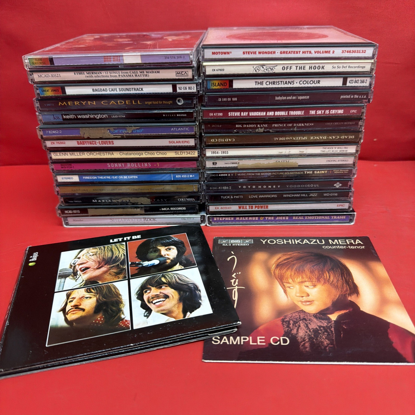 Mixed Lot 30 CDs Stevie Wonder Stevie Ray Vaughan Mariah Carey Xscape Jazz R&B