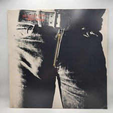 The Rolling Stones Sticky Fingers 1977 Vinyl WORKING Zipper w/ Sticker VG+/VG+ picture