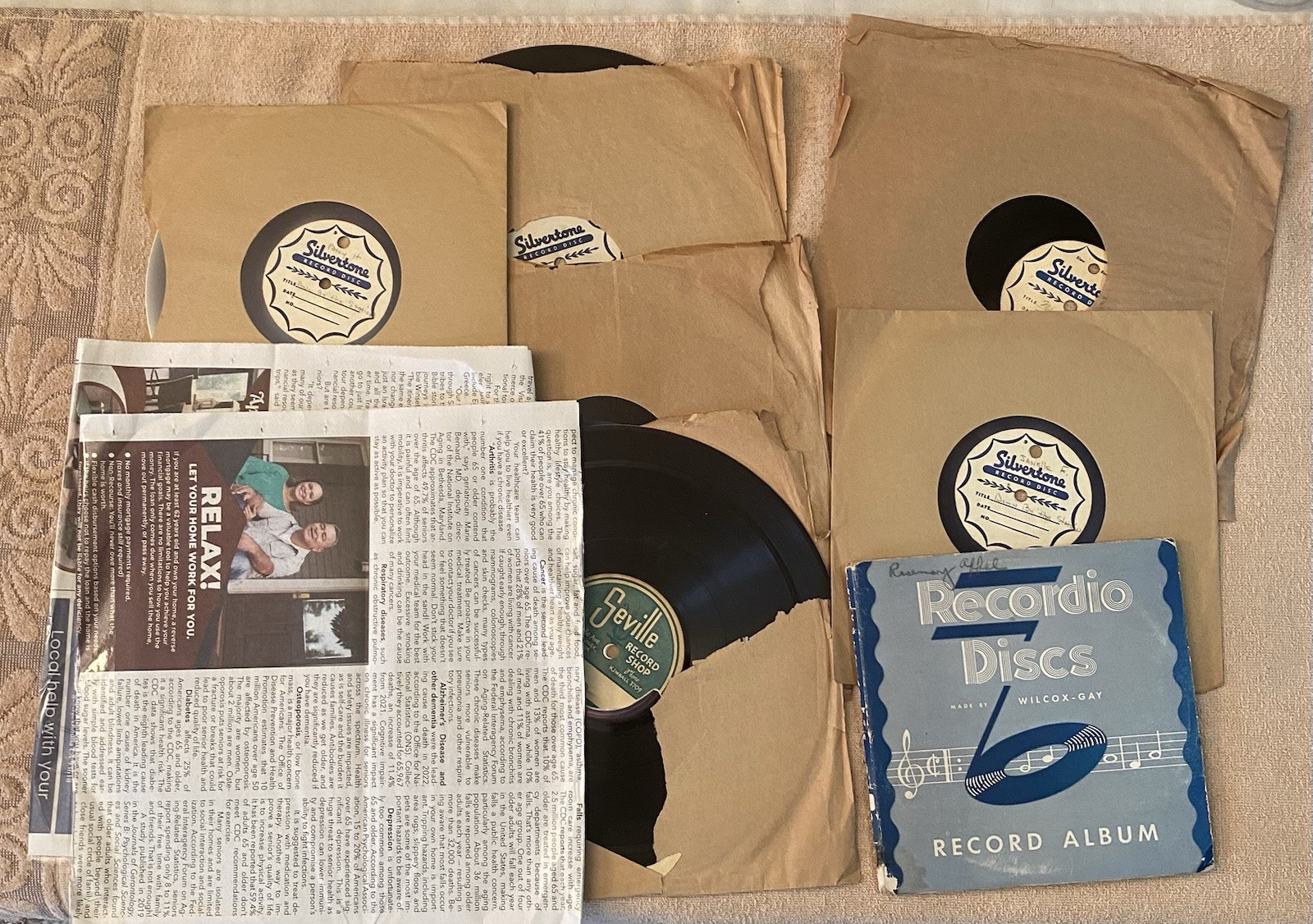 Lot of 13 Vintage/Antique 78 RPM Records, Untested, From Family Dance Studio