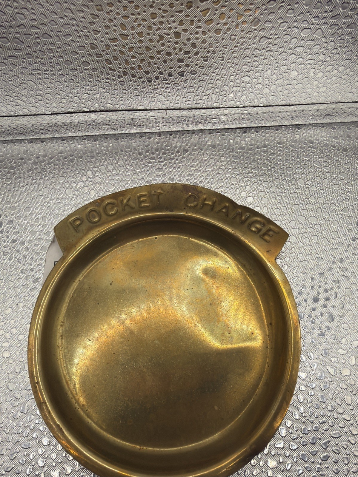 Vintage Brass Pocket Change Bowl Dish Holder Trinket Tray