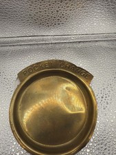 Vintage Brass Pocket Change Bowl Dish Holder Trinket Tray picture