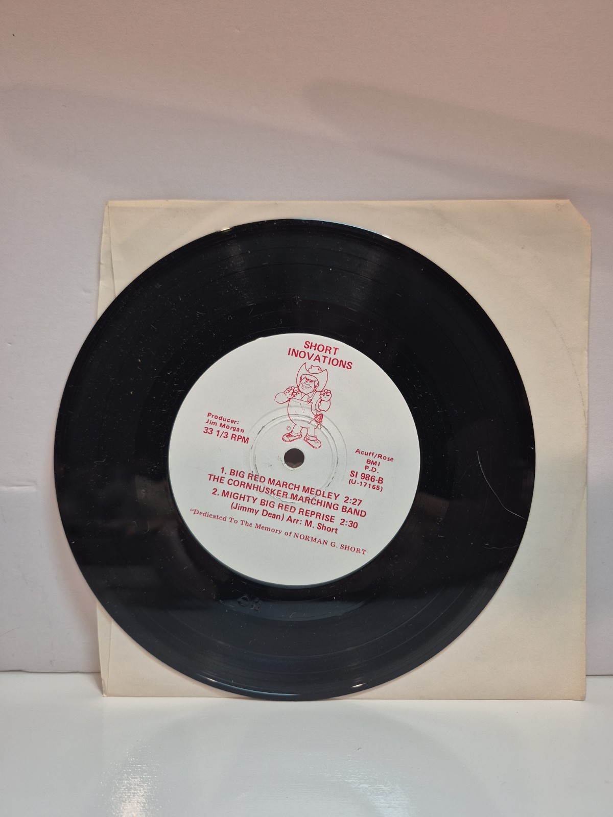 MINT Vtg Nebraska Mighty Big Red  Jimmy Dean 7