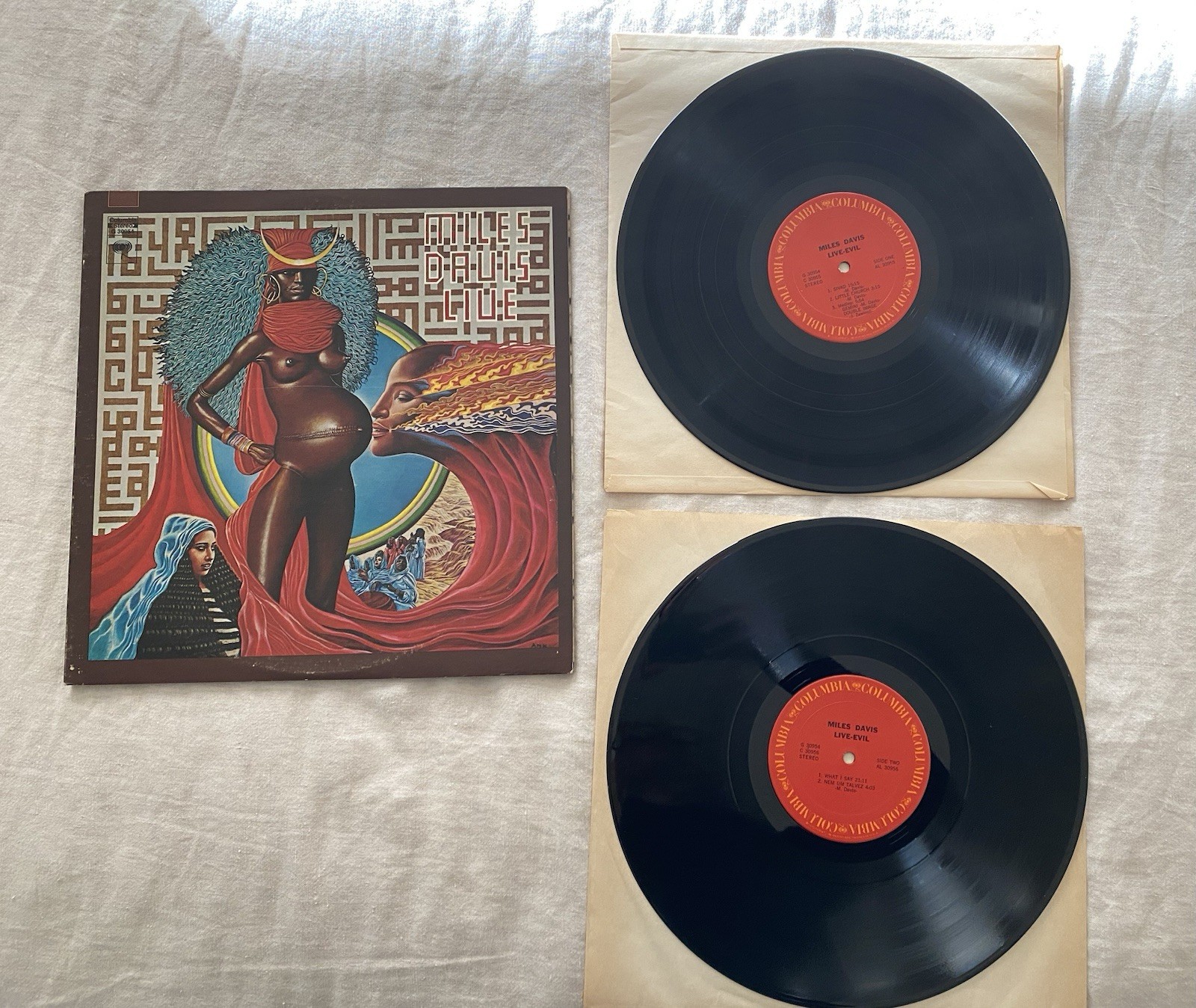 1971 Miles Davis Live Evil Double 2 LP Columbia Stereo G 30954 VG+