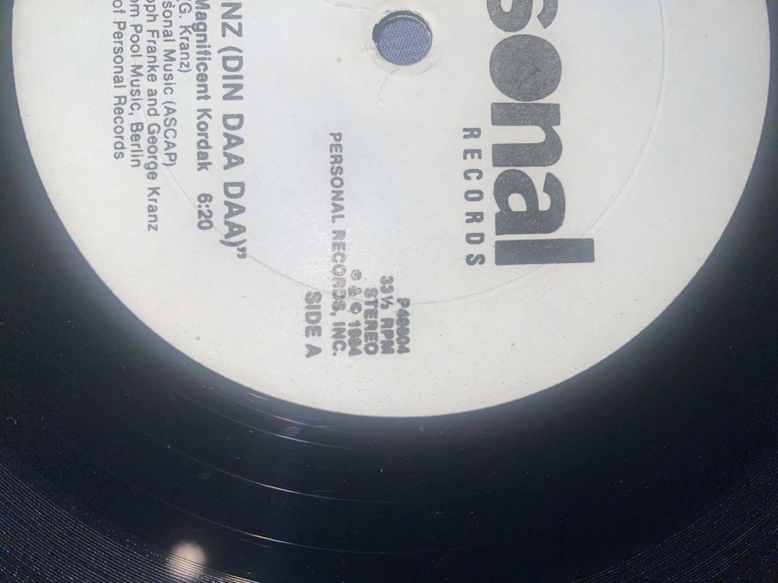 Rare 1984 Demo promotional Copy Of German Discotheque George Akeem EP Vinyl Demo