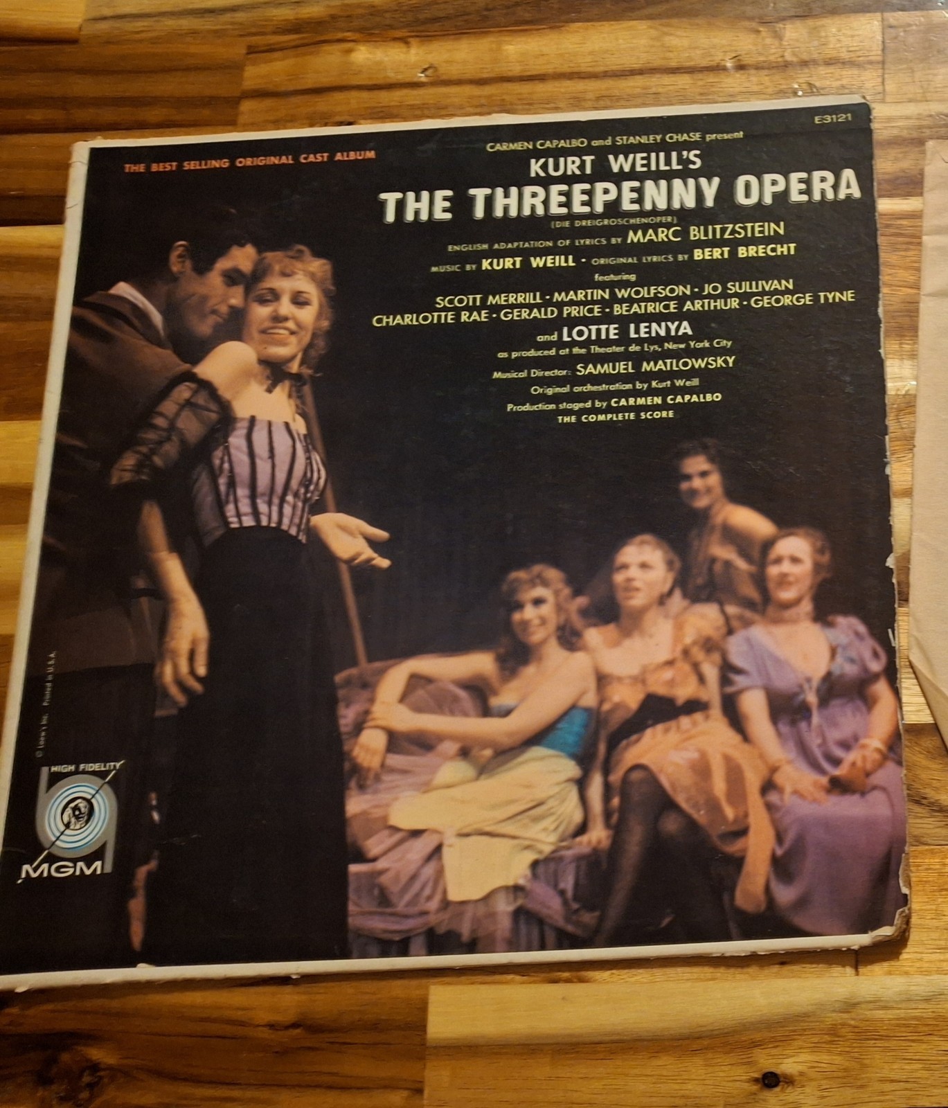 Kurt Weill\'s-The Three Penny Opera E3121 MGM Original Cast Vinyl LP