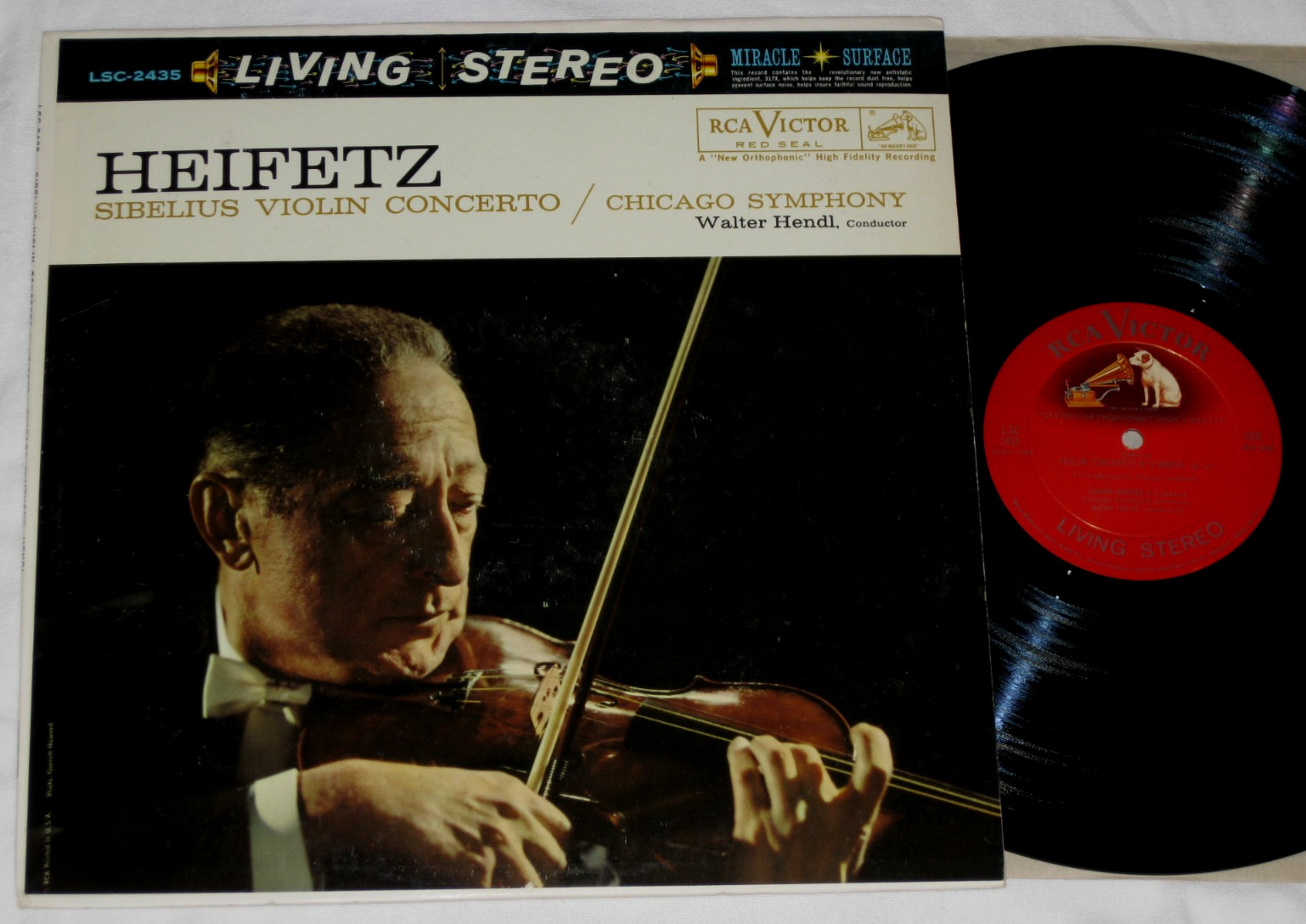 JASCHA HEIFETZ-Sibelius: Concerto In D Minor (1960) Stereo RCA RED SEAL LP