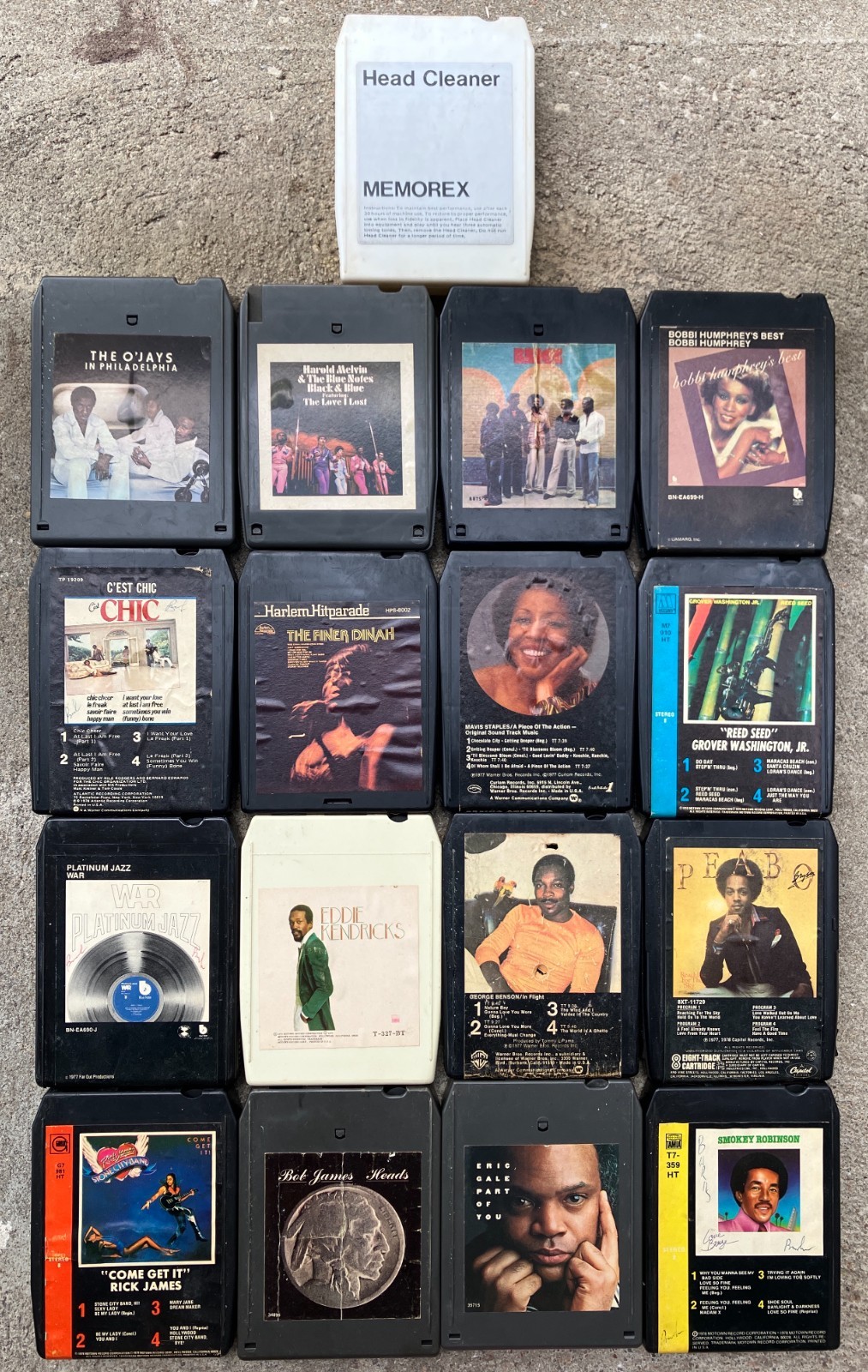 8-track FUNK SOUL JAZZ lot of 16 Rick James, Mavis Staples, War, Bob James, Chic