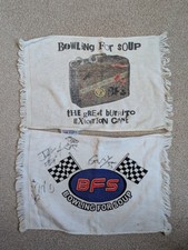 Bowling For Soup Signed Bar Towels Jaret Erik Chris Gary Rare Vintage BFS Merch picture