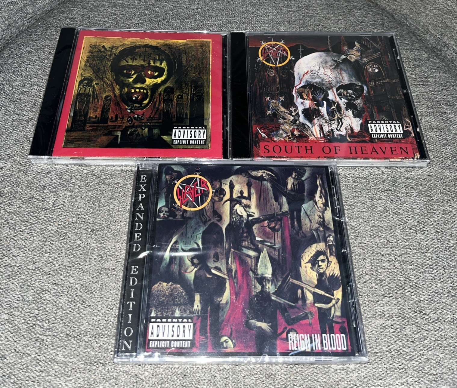 Slayer 3 CD Lot Seasons in the Abyss, South Of Heaven, Reign In Blood
