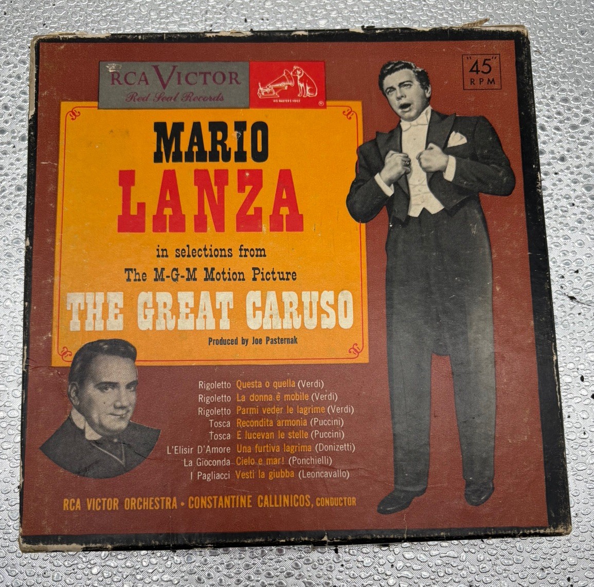 COMPLETE 45 RPM 6 Vintage 50\'s Mario Lanza-The Great Caruso-Opera In Italian