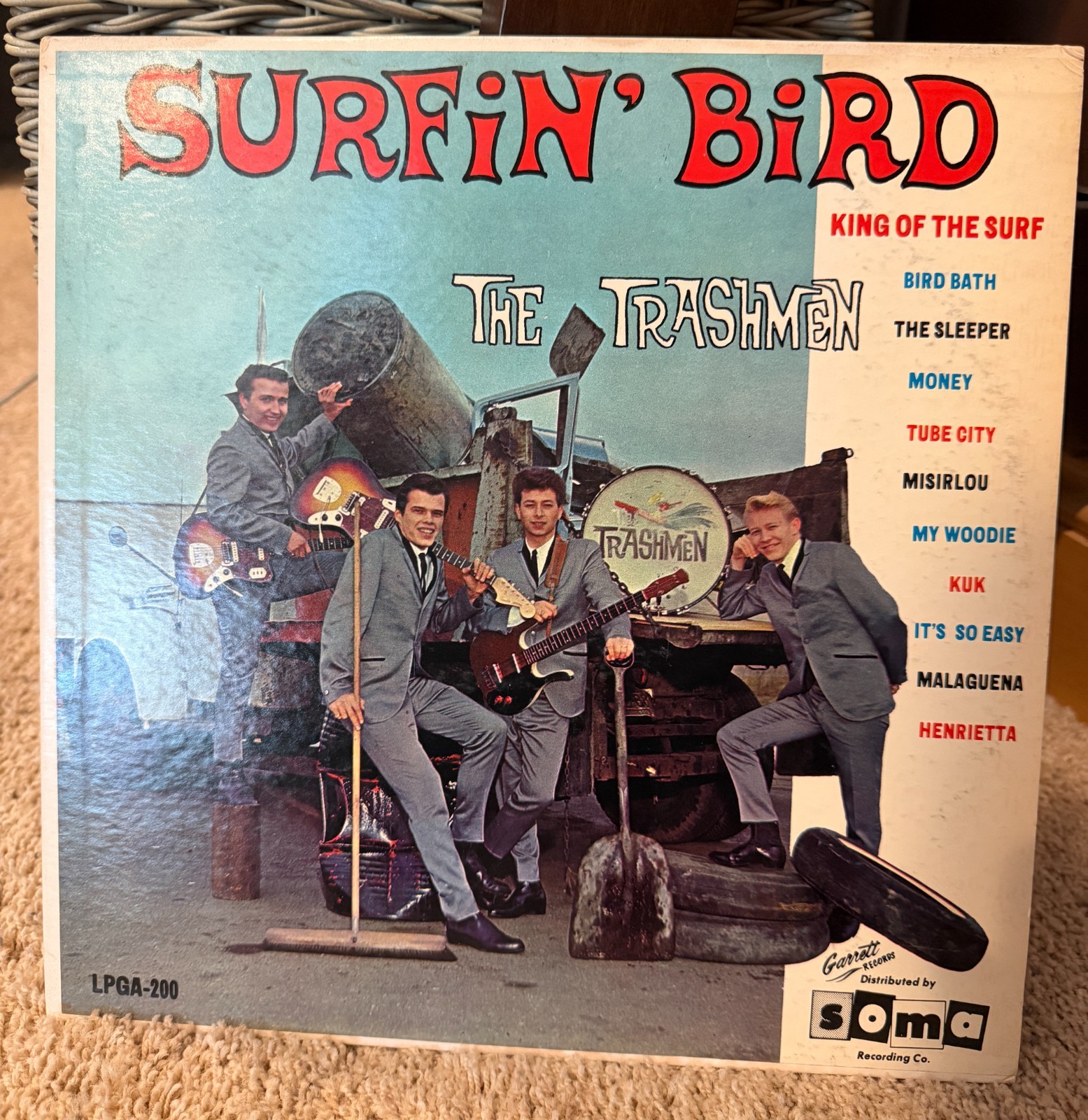 THE TRASHMEN – SURFIN’ BIRD Garrett Records LPGA-200 Original 1964 U.S. MONO