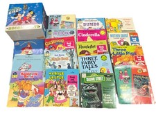 Huge Lot 19 Vintage Kids Records Books Disney Mickey Mouse Disco Tote 45 RPM LP picture