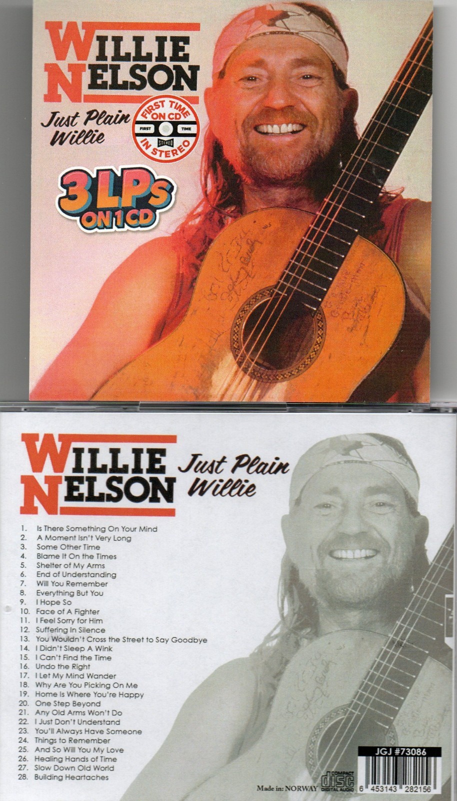 WILLIE NELSON-JUST PLAIN WILLIE-3 LPS ON 1 CD-FIRST TIME ON CD-SUPER RARE