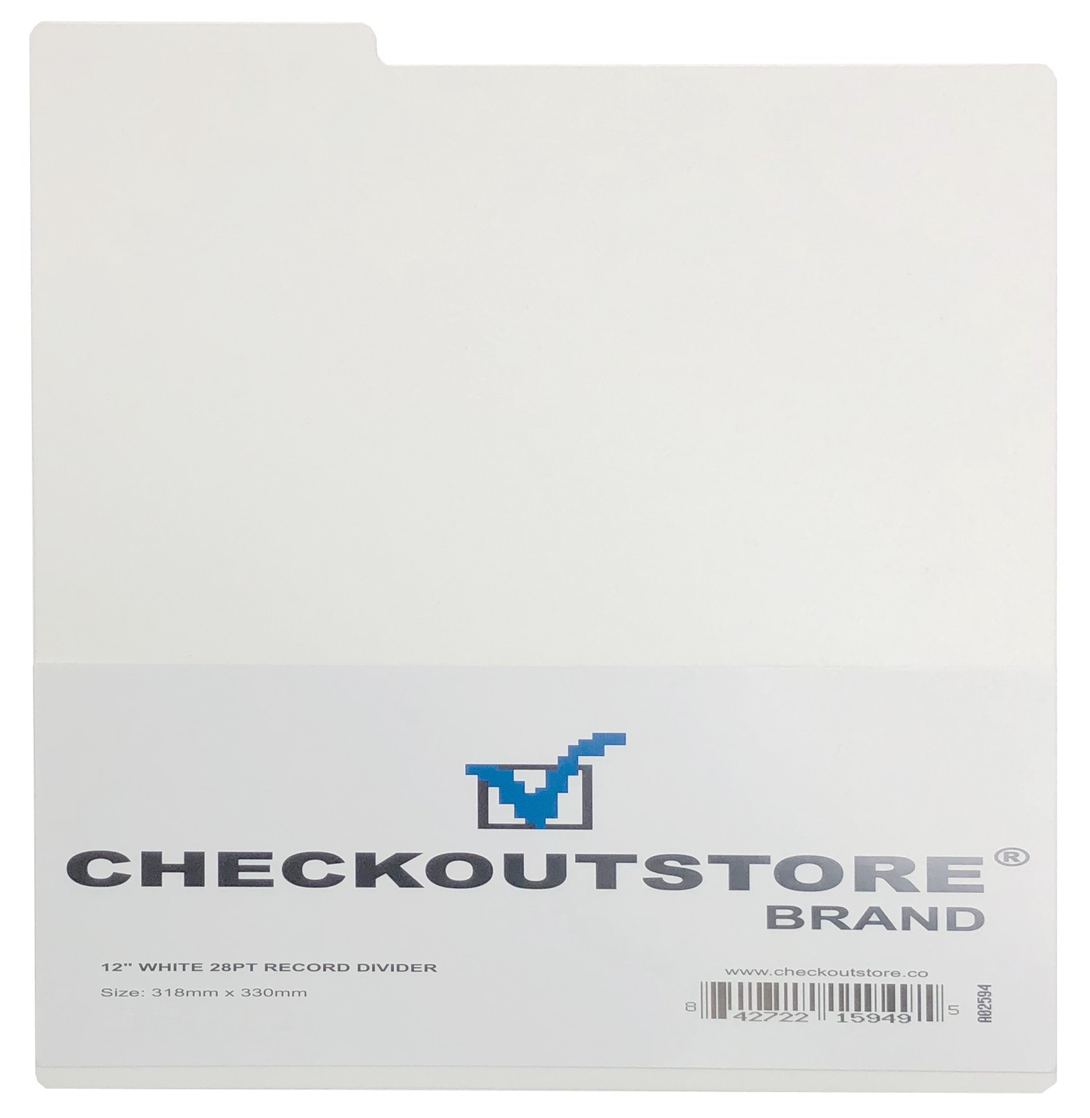 White Plastic Record Dividers 12 1/2 x 13 for 12
