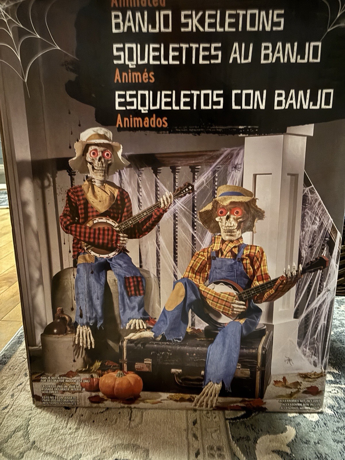 Animated Dueling Banjo Skeletons Halloween - Tested & Working Animatronic Costco