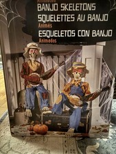Animated Dueling Banjo Skeletons Halloween - Tested & Working Animatronic Costco picture