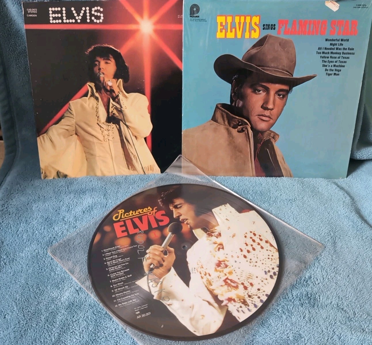 ELVIS PRESLEY  PICTURES OF ELVIS PICTURE DISC Music LP Singing Retro Collectable