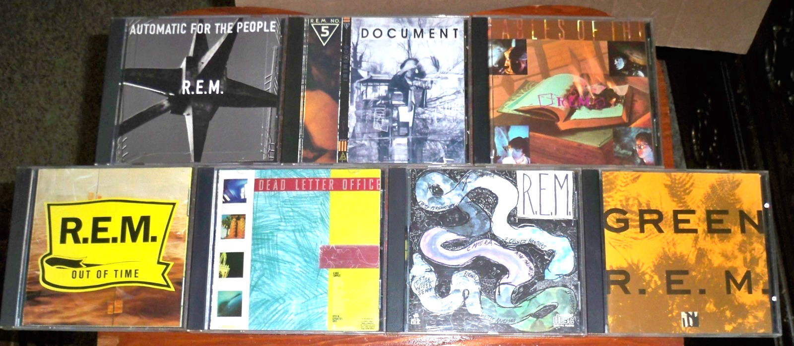 7 REM CDs: RECKONING, RECONSTRUCTION, DOCUMENT, LETTER, GREEN, TIME, AUTOMATIC 