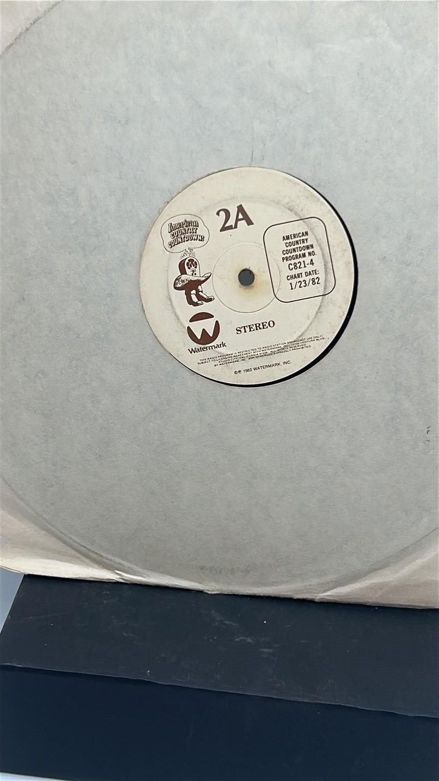 Vintage American Country Countdown Radio Program Vinyl Record 1982 Watermark...