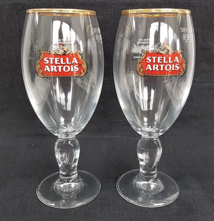 4 X Stella Artois Beer 20oz Pint Glas Brand New Perfect Draft Bar Gift