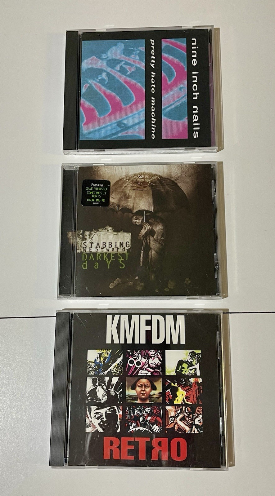 Vintage Industrial CD Lot - Nine Inch Nails, KMFDM, Stabbing Westward 90s Rock