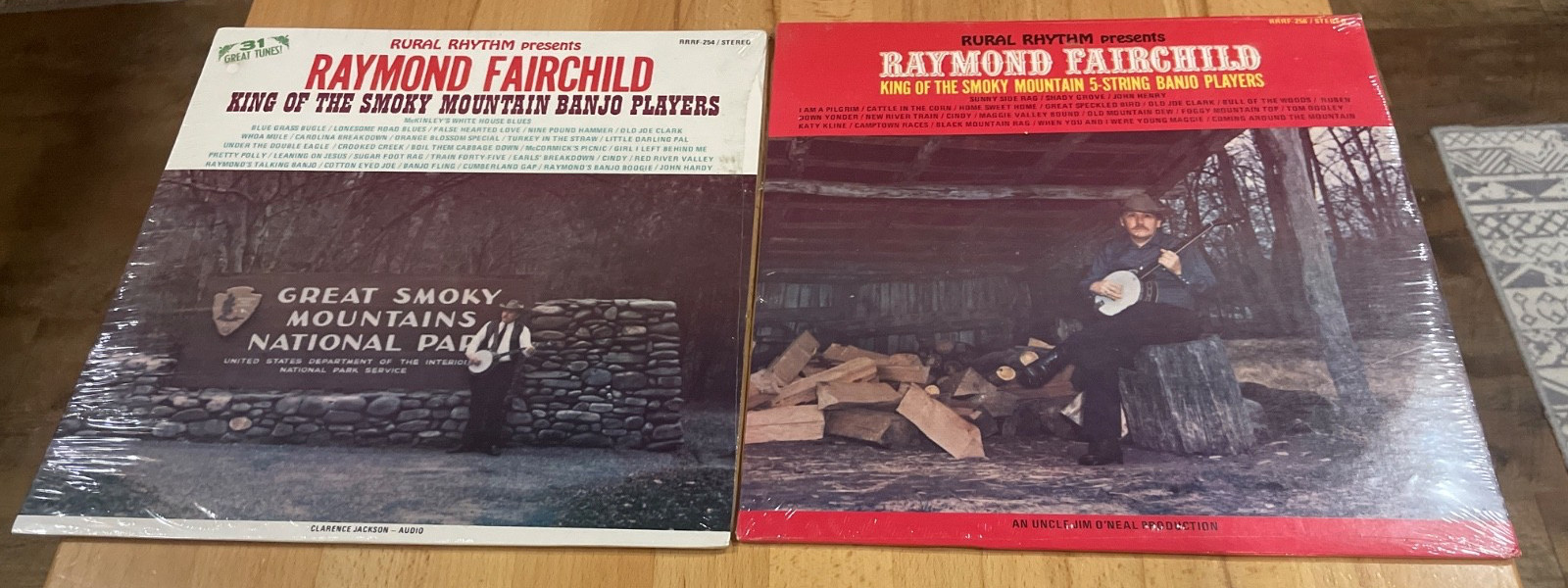 2 NEW SEALED-RAYMOND FAIRCHILD KING OF SMOKY MOUNTAIN BANJO PLAYERS LP ALBUM