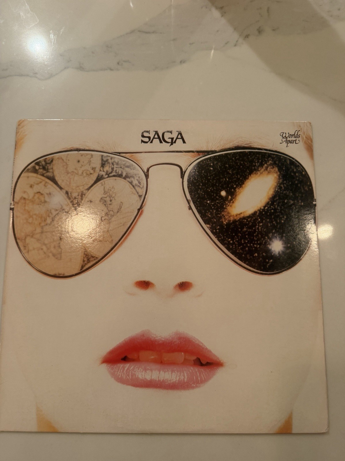 Saga Worlds Apart Vinyl Record. AL-38246 VG+ Condition