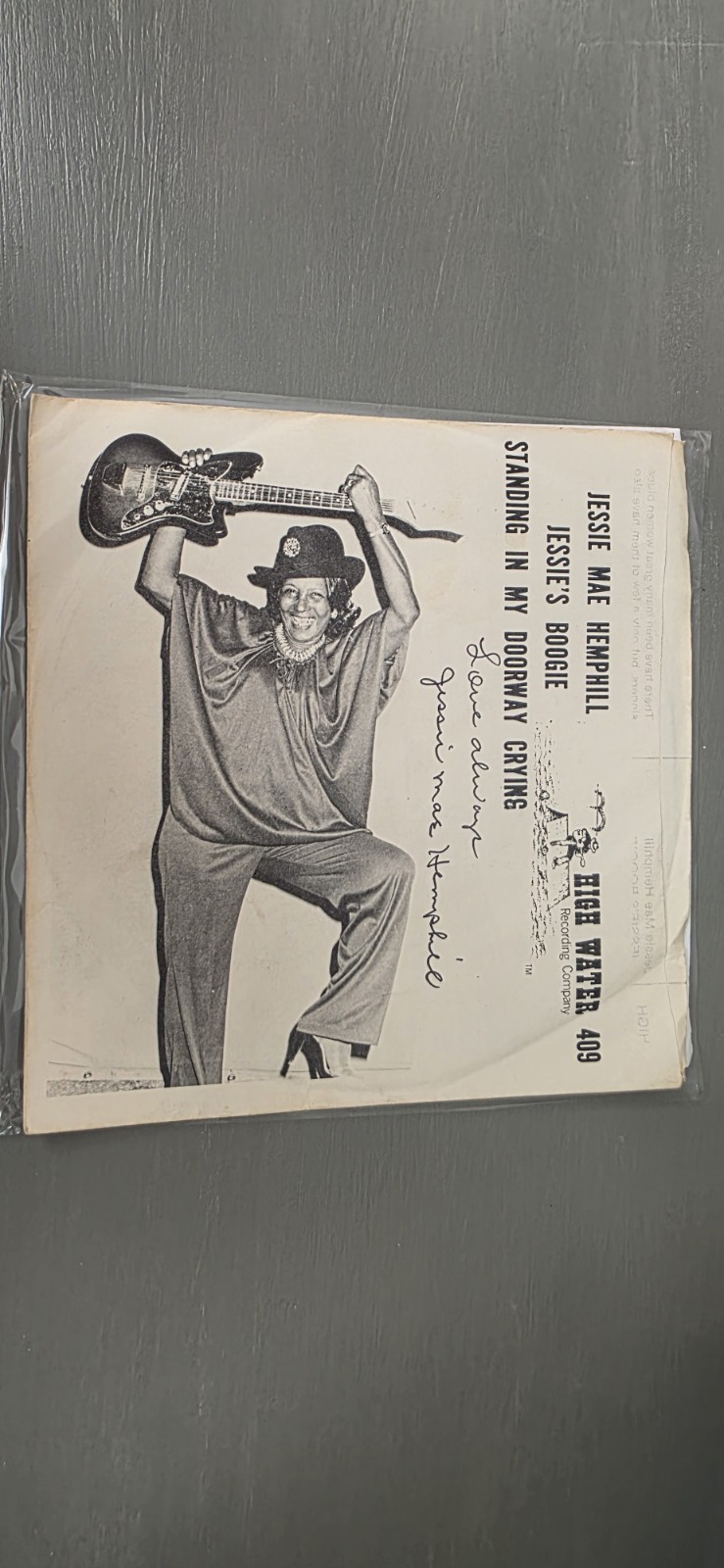 Jessie Mae Hemphill 45 W/ Signed Picture Sleeve NM- Rare Delta Blues 
