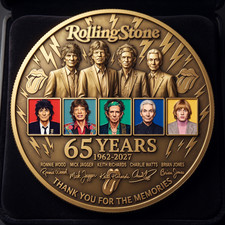 65 YEARS OF ROCK N' ROLL LEGACY The Rolling Stones Comemorative Coin picture